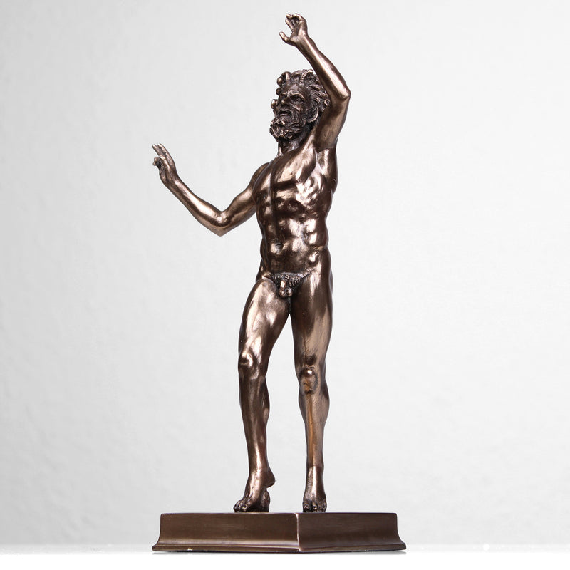 Sculpture Faune dansant (Bronze coulé à froid)