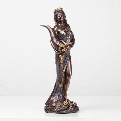 Statue Déesse Fortuna, Déesse de la Fortune (Sculpture en bronze coulé à froid)