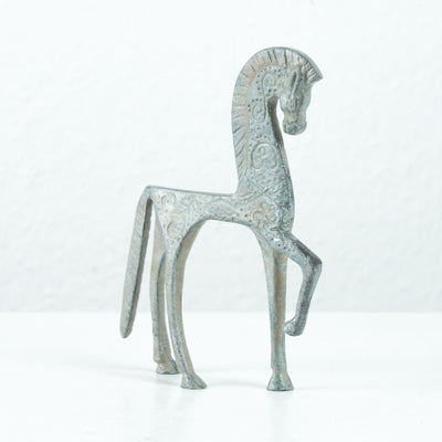 Statuette de cheval grec (petite taille, bronze vert)