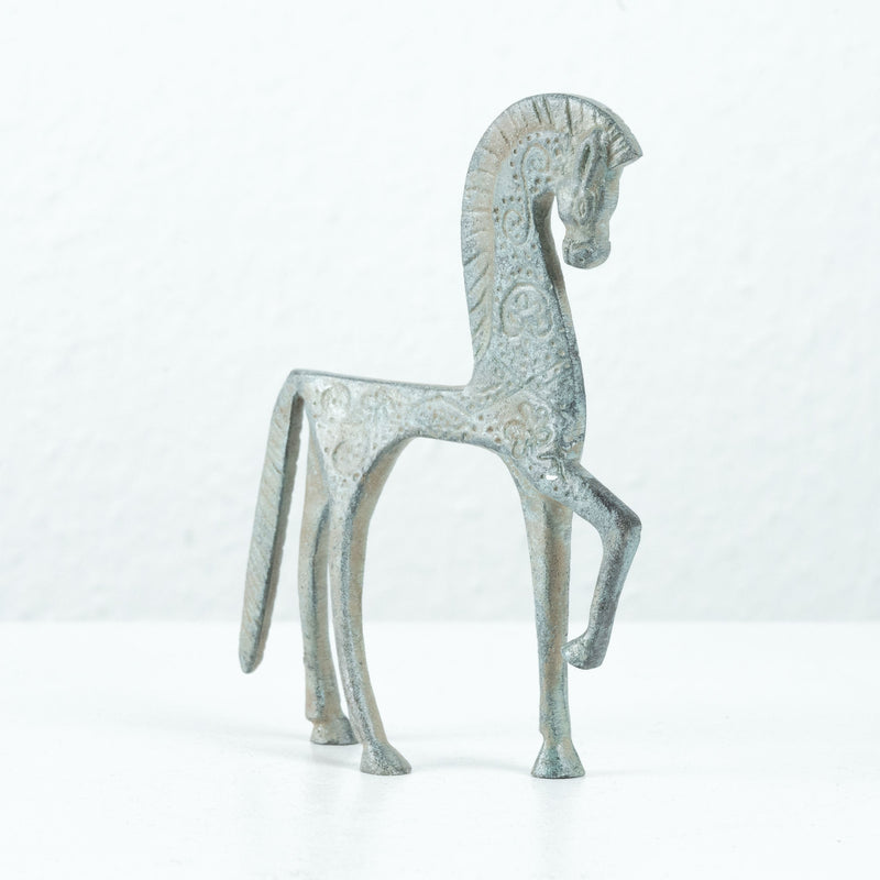 Statuette de cheval grec (petite taille, bronze vert)