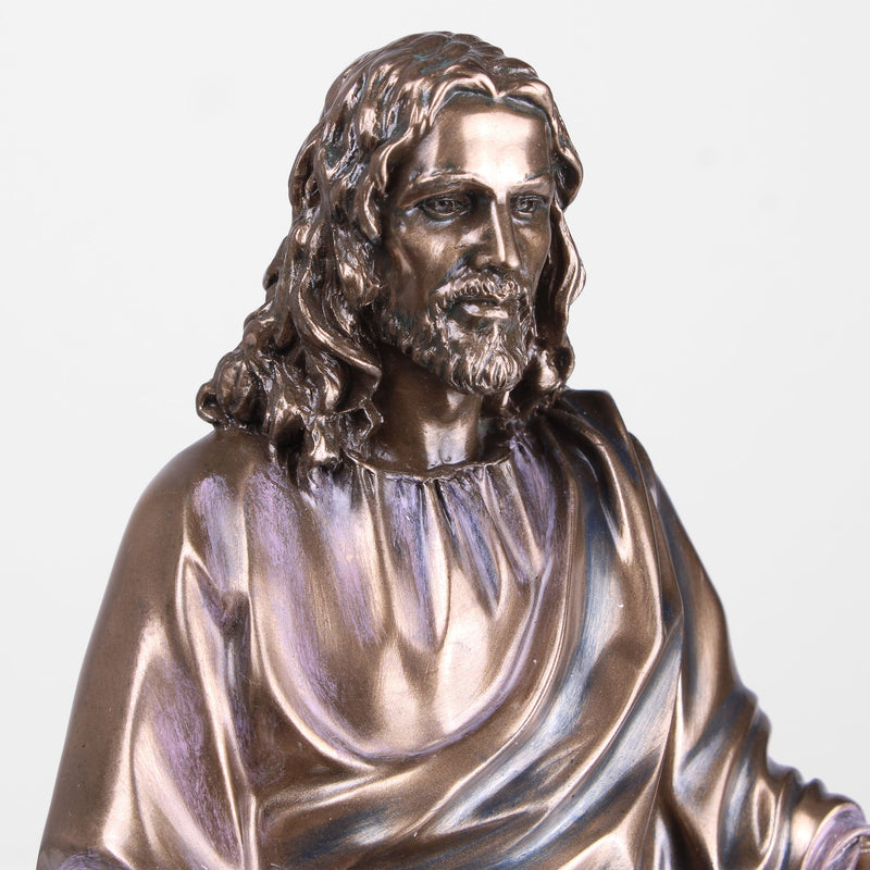 Statue de Jésus en Bronze (Sculpture en bronze coulé à froid du Christ)