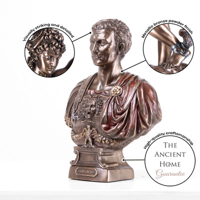 Buste Jules César (Sculpture en bronze coulé à froid)