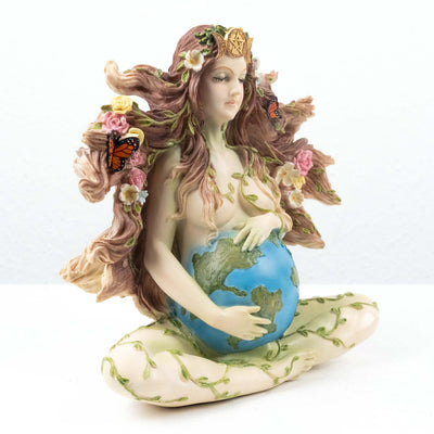 Statue de la Mere Terre Gaia (Sculpture en Resine Coloree)