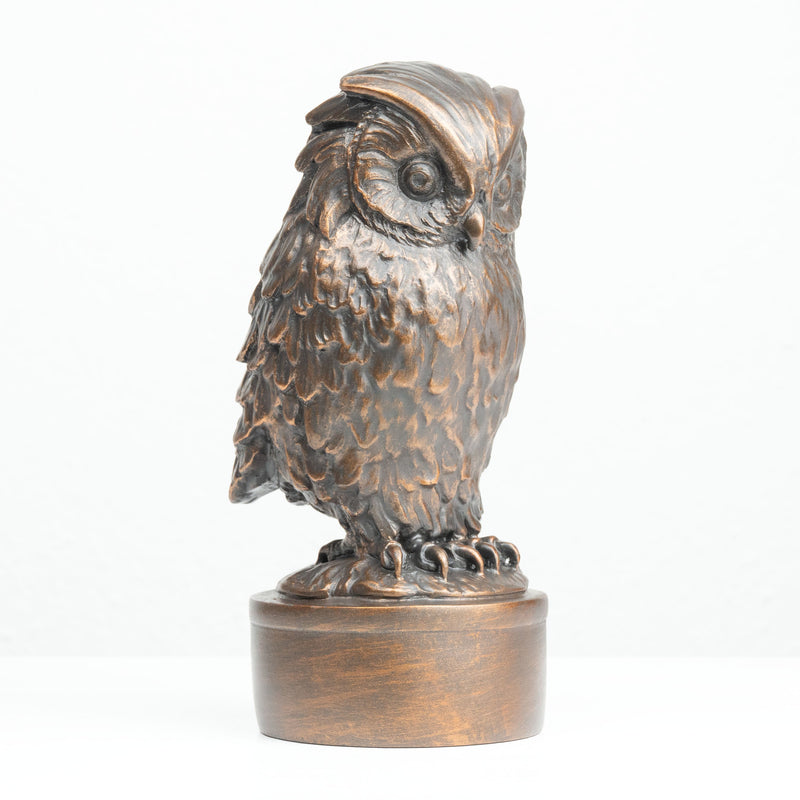 Statue de Hibou de Giambologna (Sculpture en Bronze Coulé à Froid)