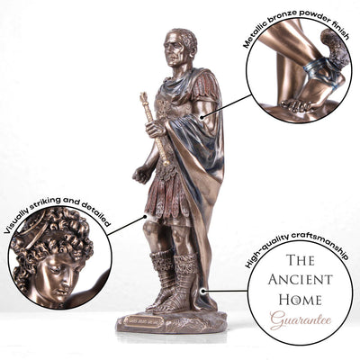 Statue Jules César en Bronze (Sculpture en bronze coulé à froid)