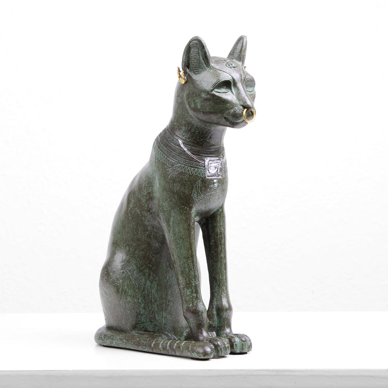 Statue du Chat Gayer-Anderson (Sculpture en bronze coulé à froid)