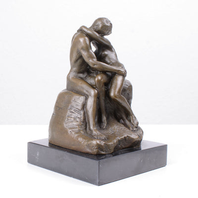 Sculpture Le Baiser (Couple Amoureux par Rodin - Statue en Bronze Coulé à Chaud)