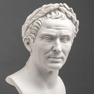 Buste Jules César – Avec couronne de laurier de victoire