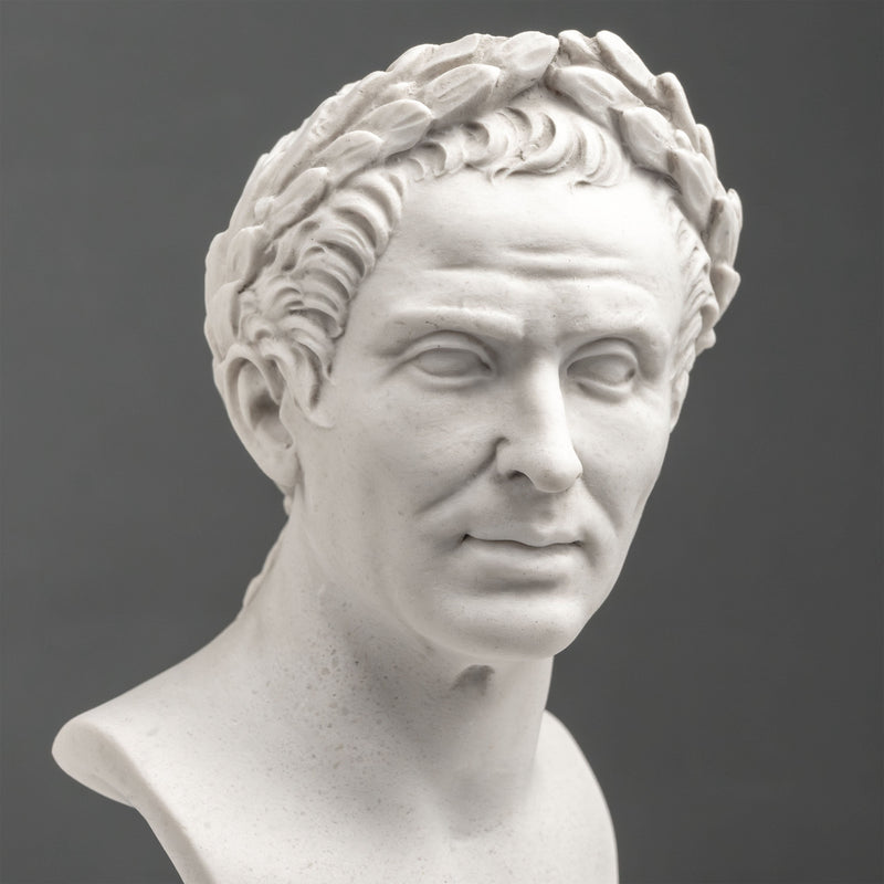 Buste Jules César – Avec couronne de laurier de victoire