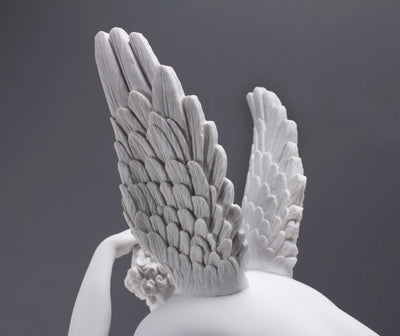 Sculpture Psyché ranimée par le baiser de l'Amour - sculpture en marbre