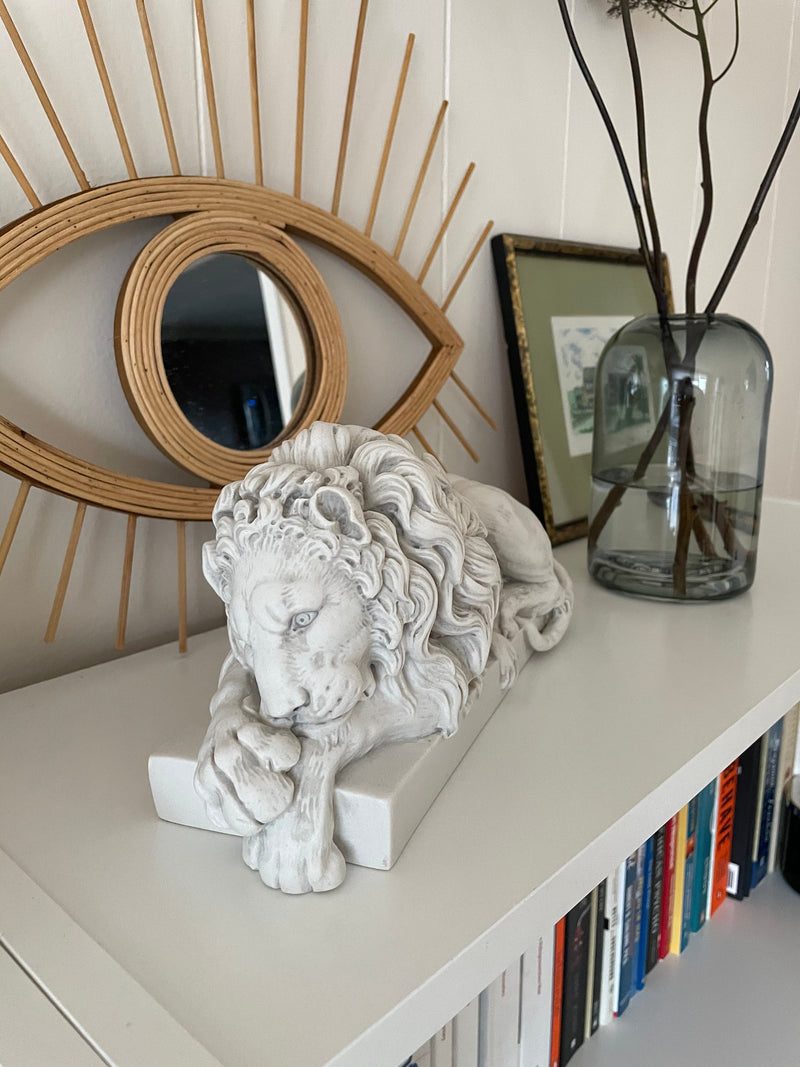 Les Lions de Canova - statues en paire (petite taille) - sculpture en marbre