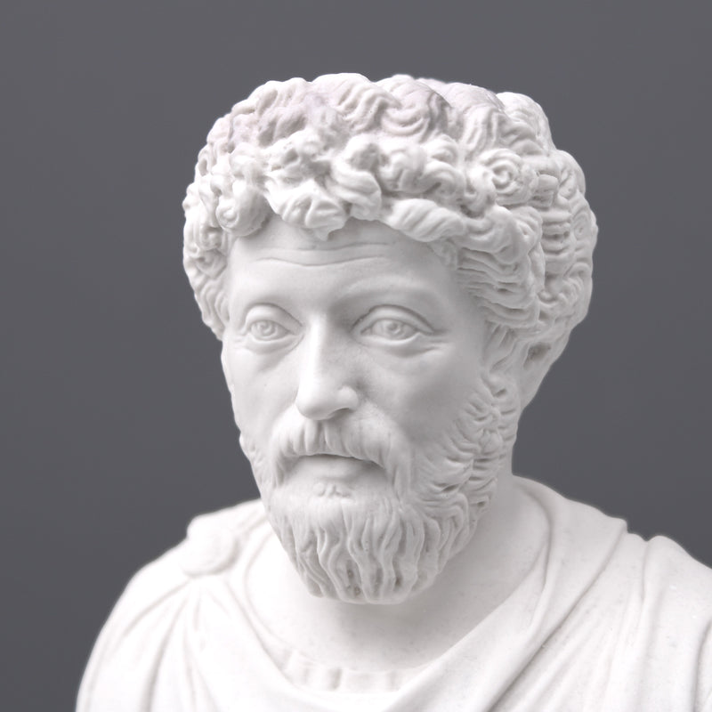 Buste de Marcus Aurelius - Empereur romain - sculpture en marbre