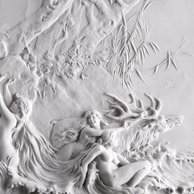 Bas-relief la chasse de Diane - sculpture en marbre