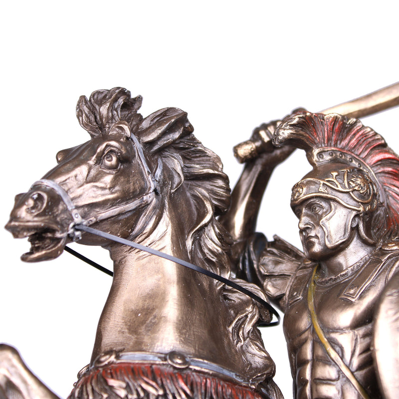 Statue Alexandre le Grand à cheval (Bronze coulé à froid)