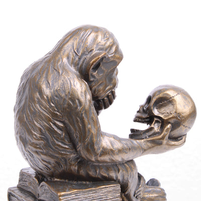 Statue du Singe avec Crâne (Sculpture du Singe avec Crâne par Hugo Rheinhold)