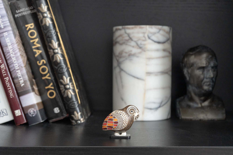 Statue Grecque de Hibou (Aryballos Corinthien)