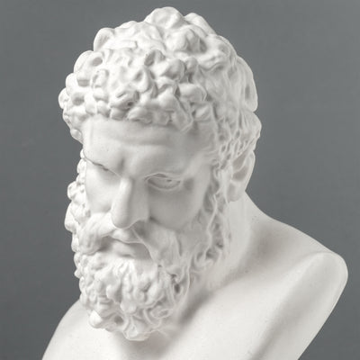 Buste d’Hercule – Héros Grec de la Force et de la Puissance – Sculpture en Marbre