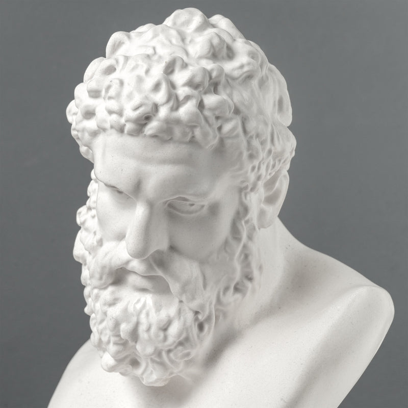 Buste d’Hercule – Héros Grec de la Force et de la Puissance – Sculpture en Marbre