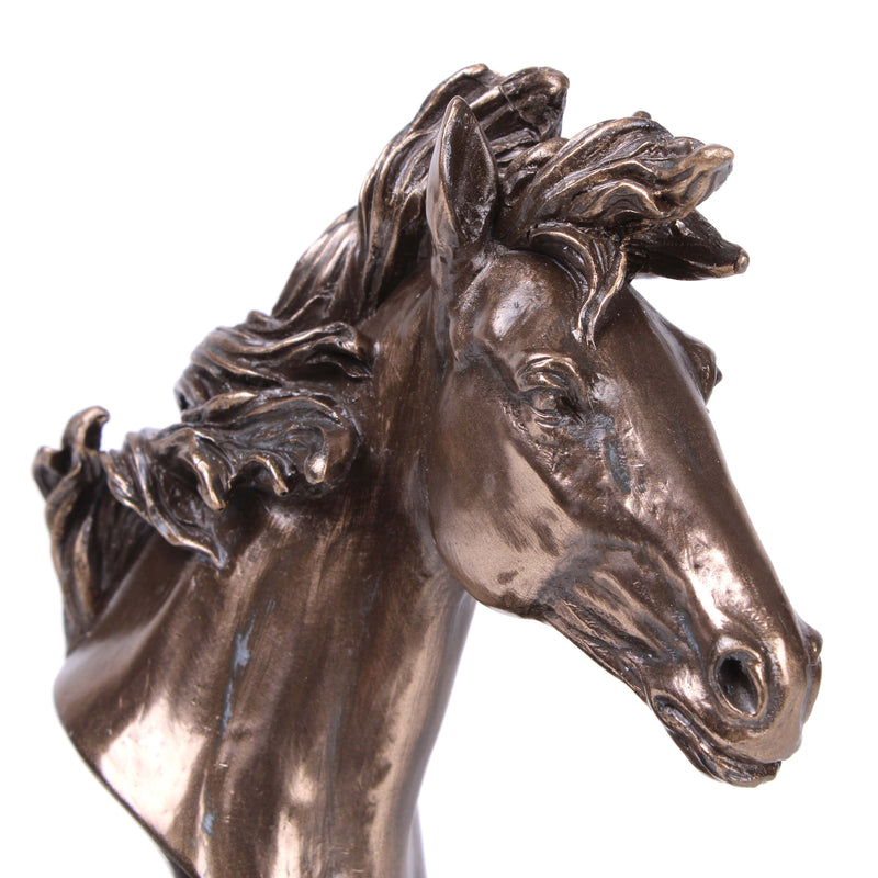 Statue Tête de Cheval (Sculpture en bronze coulé à froid)