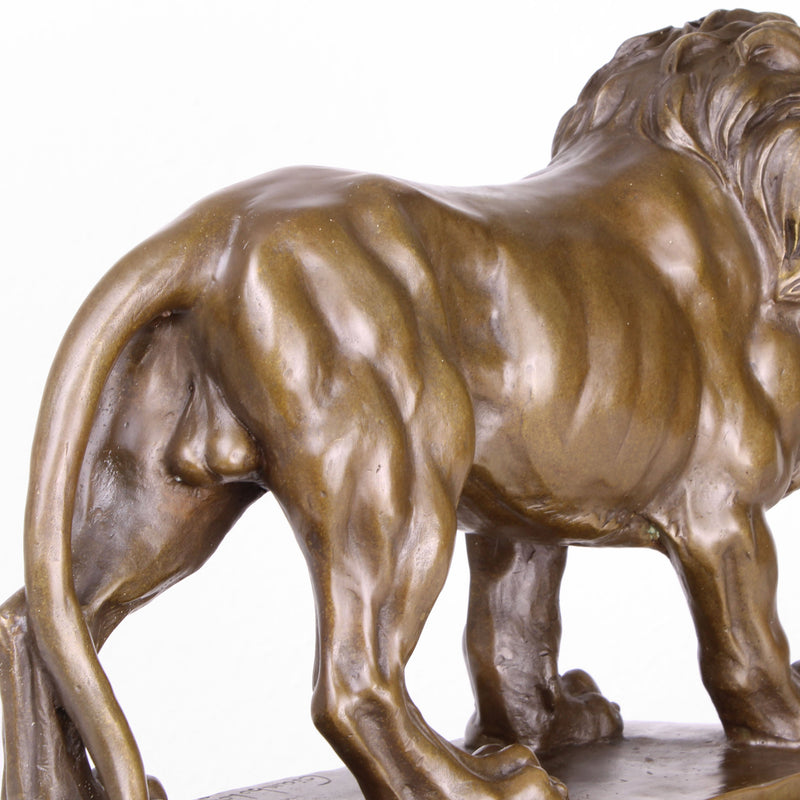 Grande Statue de Lion en Bronze (Sculpture en Bronze Coulé à Chaud)
