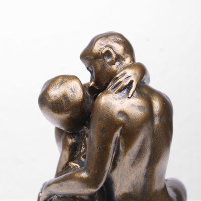 Statue Le Baiser par Rodin (Sculpture en bronze coulé à froid des amoureux)