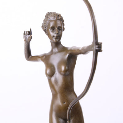 Statue de la Déesse Diane (La Dernière Flèche - Sculpture en Bronze Coulé à Chaud)