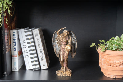 Fortuna Ailée avec Corne d’Abondance – Statue de la Déesse de la Fortune (Bronze à froid)