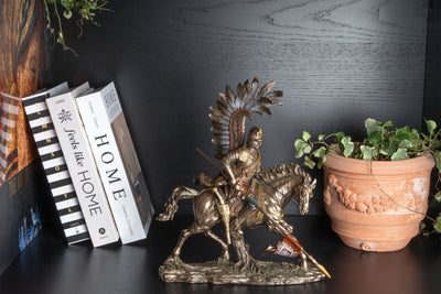 Statue du Hussard Ailé – Cavalerie d’Élite Polonaise (Sculpture en Bronze à Froid)