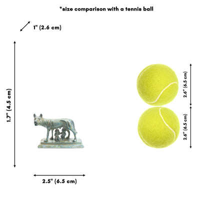 Statuette de la Louve romaine (statue du Capitole de Romulus, bronze vert)