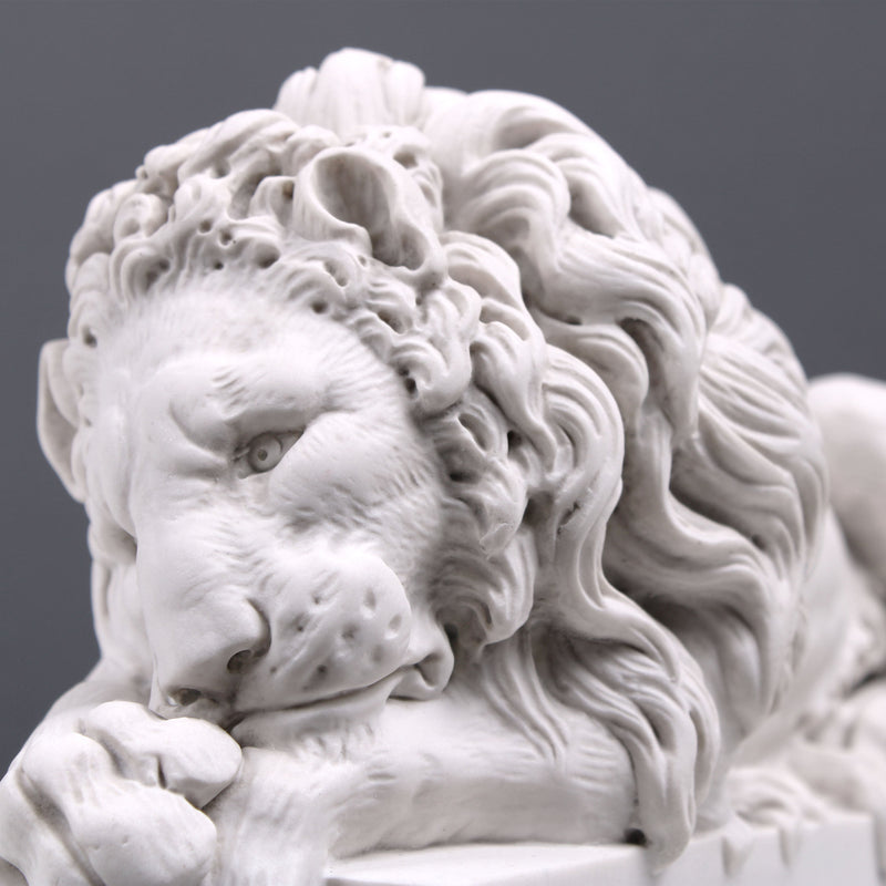 Les Lions de Canova - statues en paire (petite taille) - sculpture en marbre