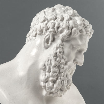 Buste d’Hercule – Héros Grec de la Force et de la Puissance – Sculpture en Marbre