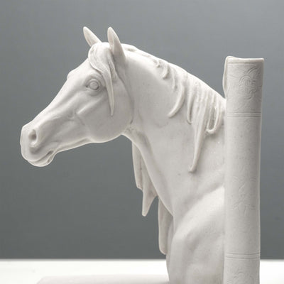 Serre-livres tête de cheval – Paire de bustes équestres