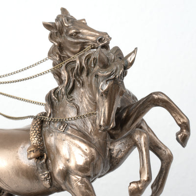 Statue Niké - Déesse de la Victoire sur un Char (Sculpture en bronze coulé à froid)