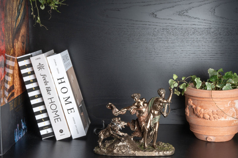 Statue d’Orphée et Eurydice – Fuyant les Enfers (Sculpture en Bronze à Froid)