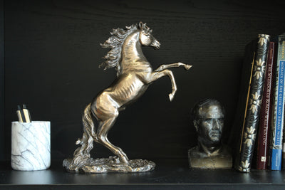 Sculpture Cheval au Galop en Bronze (Statue d'animal en bronze coulé à froid)