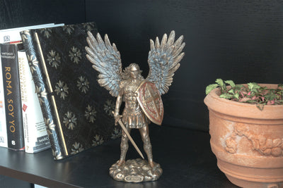 Saint Michel Archange – Défenseur du Ciel (Statue en bronze à froid, Petit modèle)