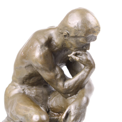 Statuette Le Penseur de Rodin (Sculpture en Bronze Coulé à Chaud)