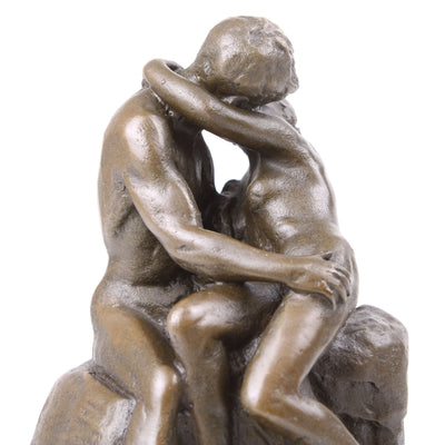 Sculpture Le Baiser (Couple Amoureux par Rodin - Statue en Bronze Coulé à Chaud)