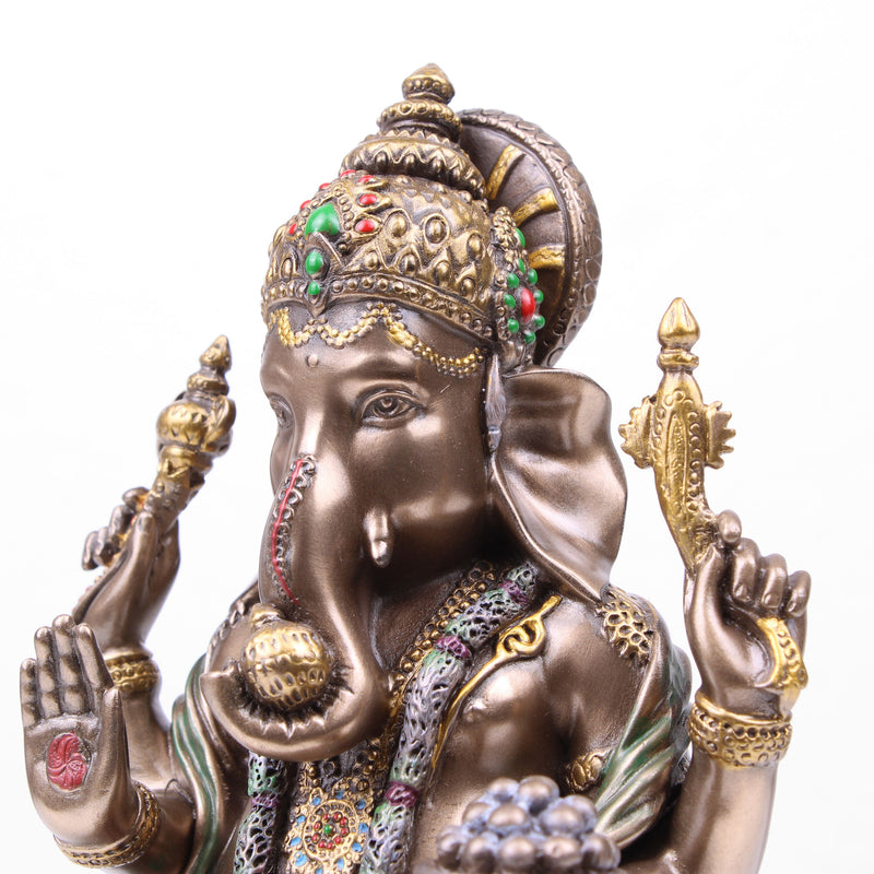 Statue de Ganesha, dieu indien (Sculpture en bronze moulé à froid)