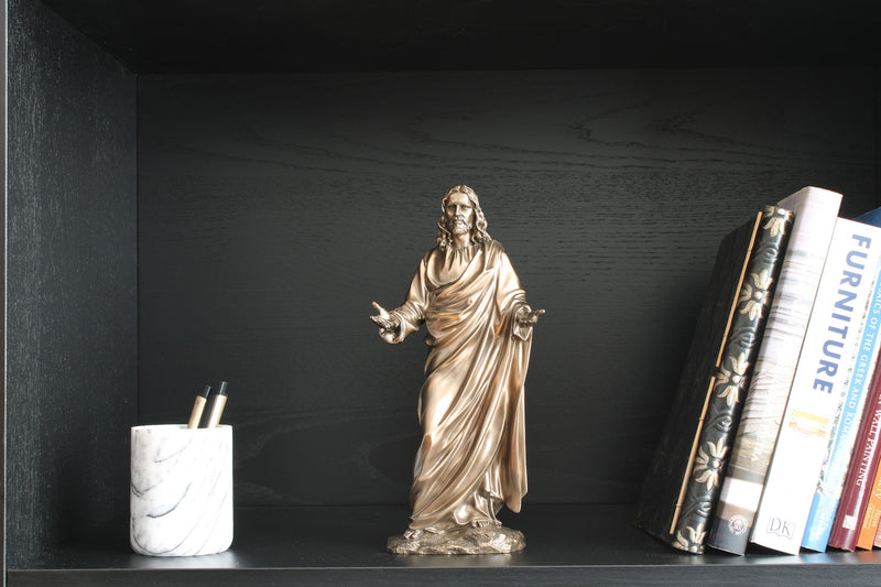 Statue de Jésus-Christ en prédicateur (Sculpture en bronze moulé à froid)