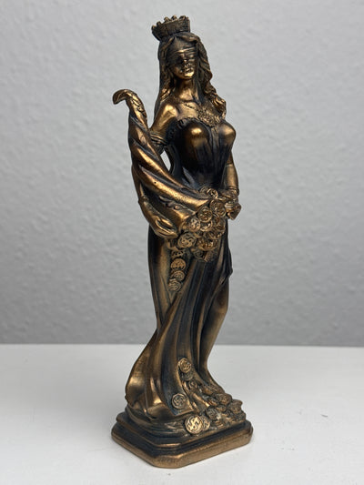 Sculpture de Fortuna – Déesse de la Chance et de la Richesse (Petite, Laiton Patiné Noir)