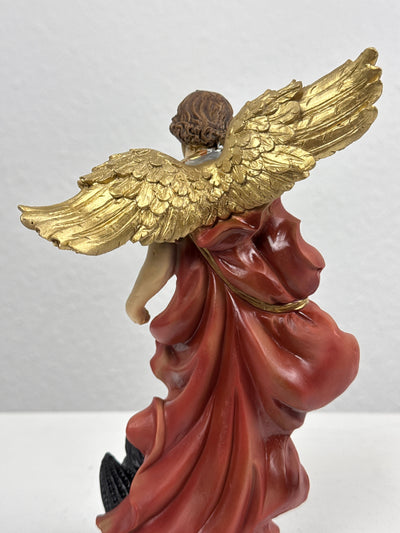 Sculpture de Saint Michel Archange (Statue Peinte à la Main)