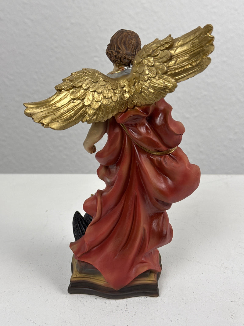 Sculpture de Saint Michel Archange (Statue Peinte à la Main)