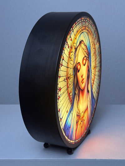 Sculpture Lumineuse de la Vierge Marie – Panneau de Lumière pour Prière