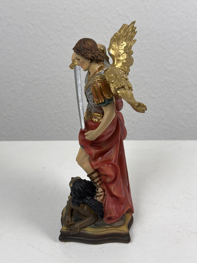 Sculpture de Saint Michel Archange (Statue Peinte à la Main)