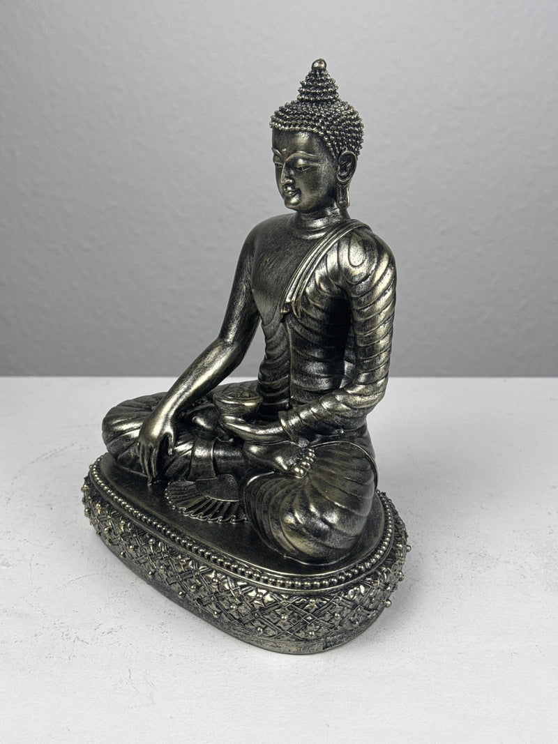 Statue de Bouddha Méditant (Finition bronze)