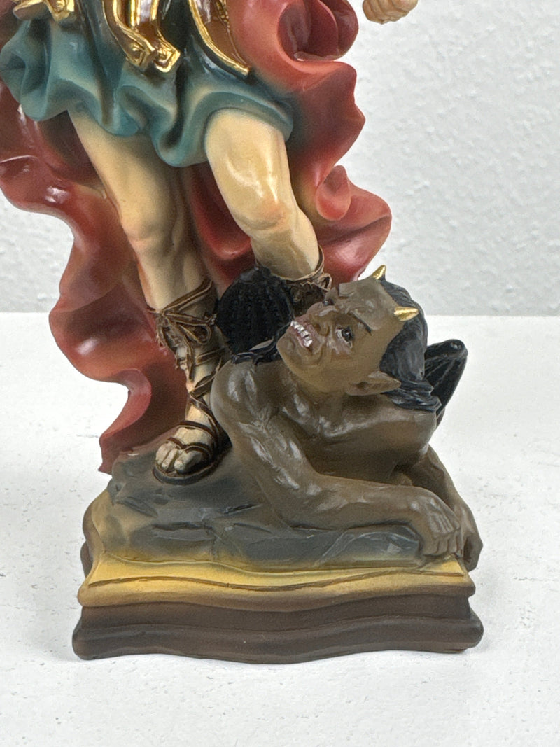 Sculpture de Saint Michel Archange (Statue Peinte à la Main)