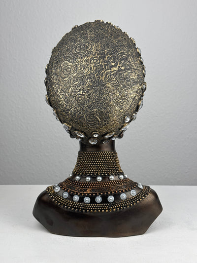 Majestueux Buste de Reine Africaine (Finition bronze)