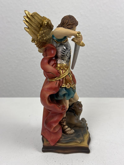 Sculpture de Saint Michel Archange (Statue Peinte à la Main)