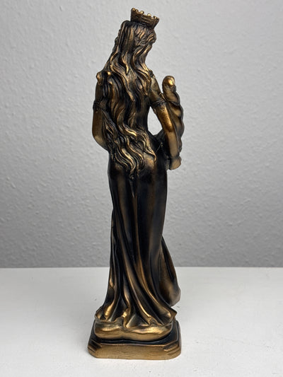 Sculpture de Fortuna – Déesse de la Chance et de la Richesse (Laiton Patiné Noir)